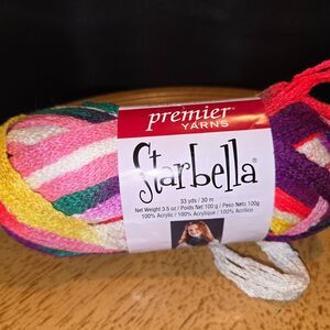 Premier Yarns Starbella Ruffle Yarn Multicolor Parrot 3.5 oz 33 Yds Acrylic NEW